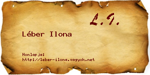 Léber Ilona névjegykártya
